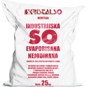 Industrial salt evaporated non-iodized 25kg